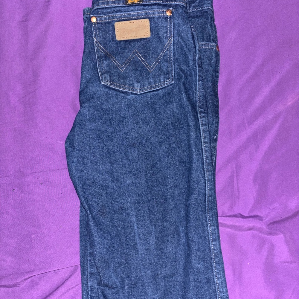 Wrangler Men's Dark Blue Straight Jeans